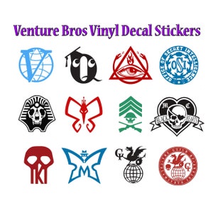 Venture Bros Inspired Vinyl Decal Stickers