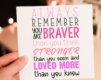 Cancer Support Card / Chemo Card / Breast Cancer Card / Cancer Encouragement Card / Hang in there card / cancer card woman / cancer patient