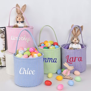 Personalized Easter Bunny Basket,Easter Personalized Bag,Easter Gift,Custom Easter Treat Bag