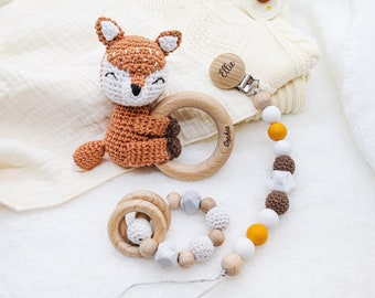 Baby Set/Baby Crochet Rattle/Personalized Crochet Toy/Baby Ring Toy