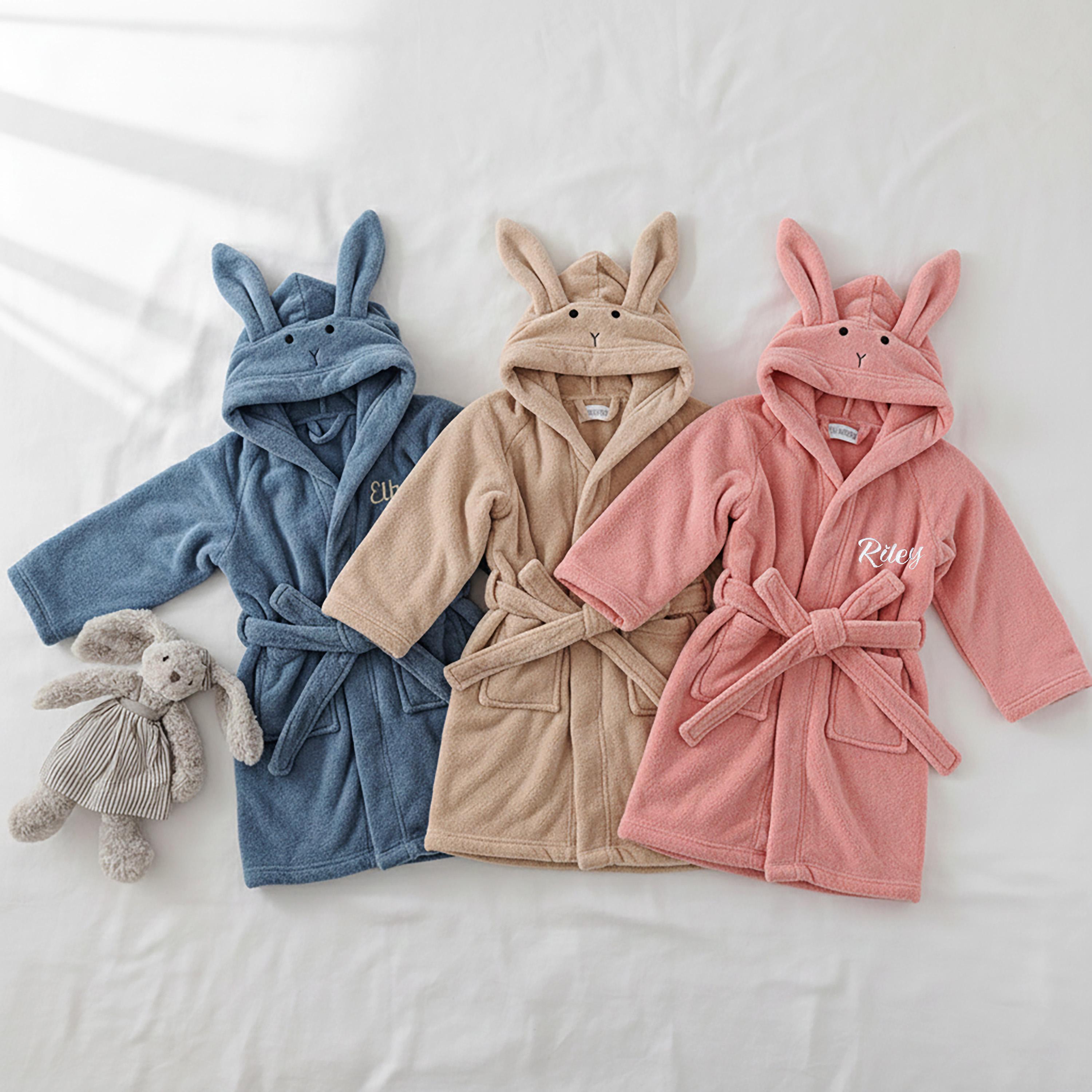 Peignoir De Bain Enfant Personnalisable Licorne à Capuche, Fuchsia