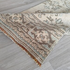 3x11 Faded Pink Blue Green Turkish Runner,3x11 Vintage Runner,Oushak Living Room Entry Bedroom Hallway Kitchen Runner Home Decor,2.5x11.4 Ft