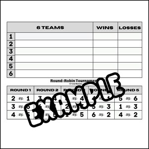 Printable Round-robin Tournament Brackets 4 to 18 Team Templates - Etsy