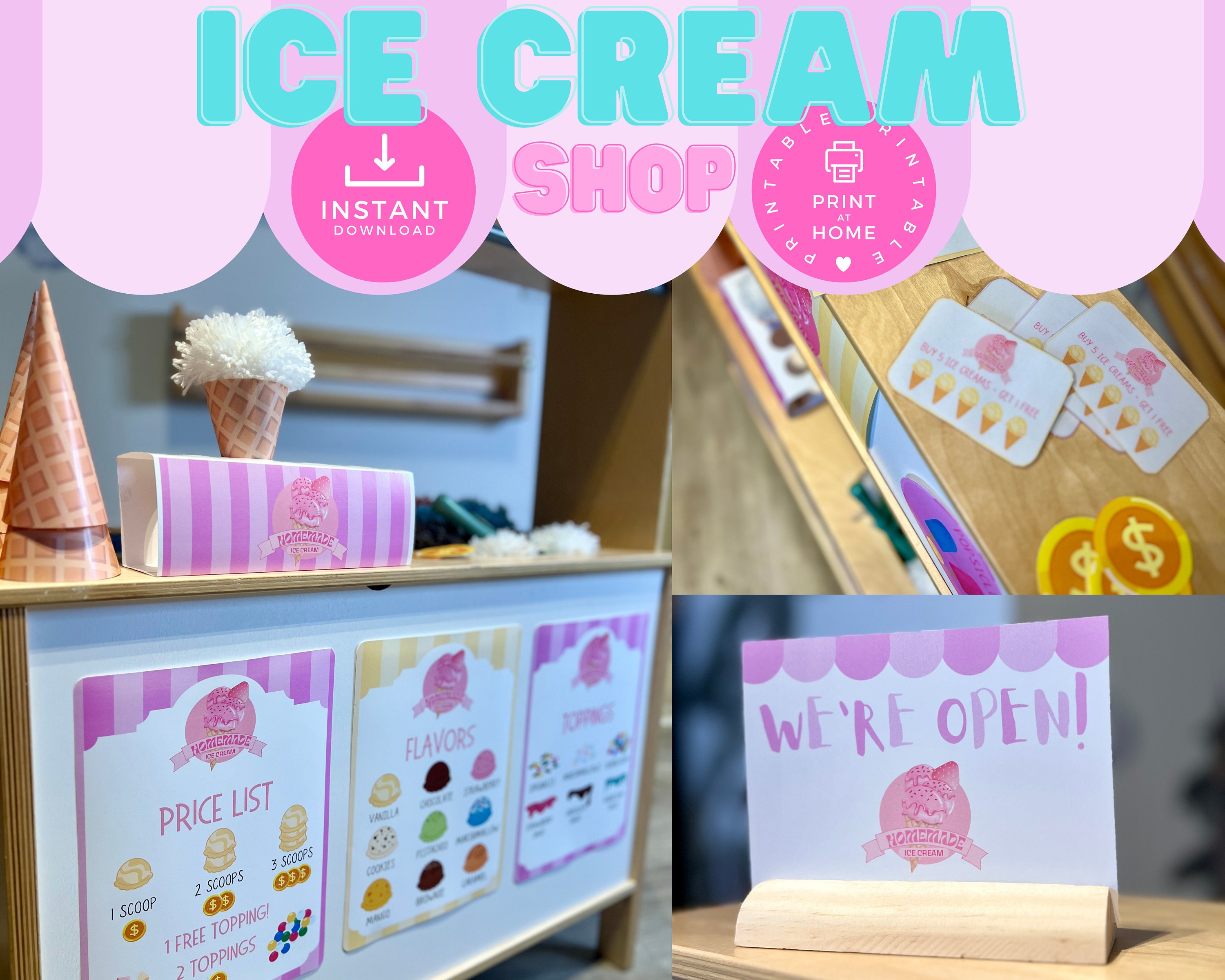 🍦 FREE Printable Ice Cream Scoops Math Game