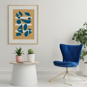 Modern Art Print- Blue