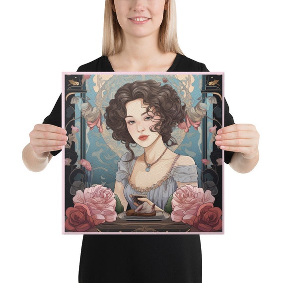 Canvas "Beauty with flowers"