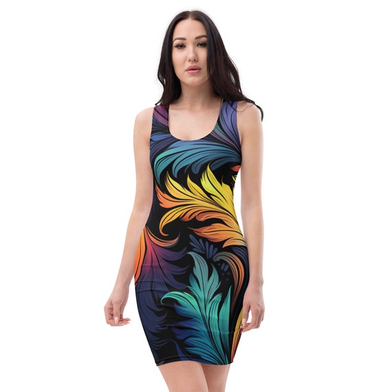 Sublimation Cut & Sew Dress With Baroque leaves 01