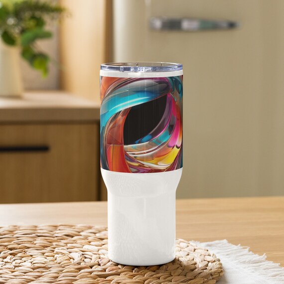 Travel mug with a handle "Colors"