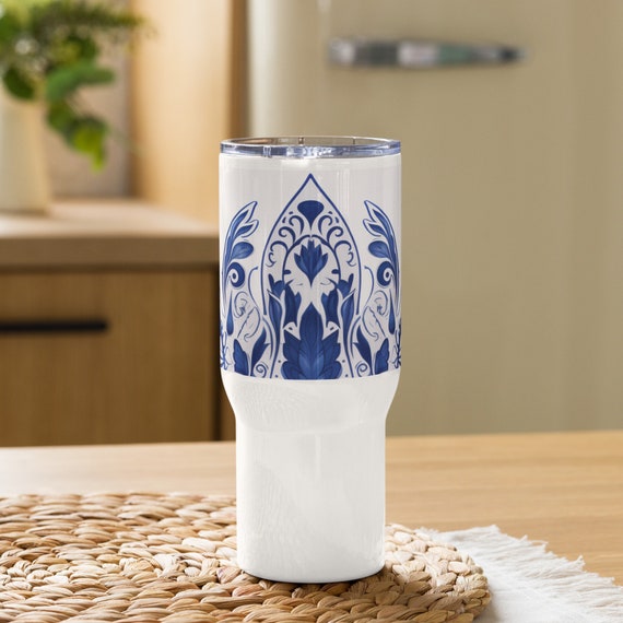 Travel mug with a handle "Blue"
