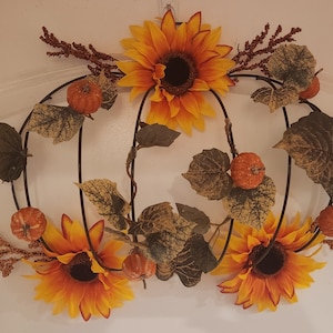 Wired Pumpkin Wreath