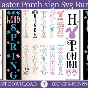 Spring porch sign svg, easter porch sign svg, porch sign svg bundle, spring svg, easter svg, welcome svg, vertical welcome porch sign svg