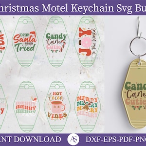 20 Christmas Motel Keychain SVG Bundle, Christmas Hotel Keychain svg, Vintage Keychain svg, keychain quotes svg, retro svg, retro christmas