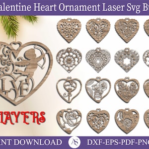 140 Hearts Valentines SVG, Heart Svg, Valentine Svg, Love Svg, Set de 140 coeur Svg, fichier cnc vectoriel, fichier déco découpé au laser