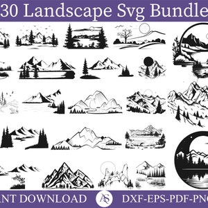 Landscape Svg, Forest Svg, Adventure Svg, Outdoor Svg, Deer Svg, Nature Scene Svg, Forest Scene Svg, Camping Svg, Instant Download