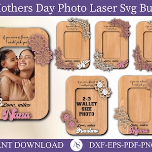 Fridge Photo Magnet SVG Pick you, Mother's Day Gift svg, Wallet Size Photo Frame svg, Glowforge svg, photo frame svg laser file, Mom Laser