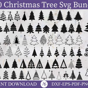 Christmas Tree Svg Bundle, Christmas Svg, Christmas Tree Svg, Christmas Clipart, Christmas Tree Png, Digital Christmas, Cricut, Silhouette