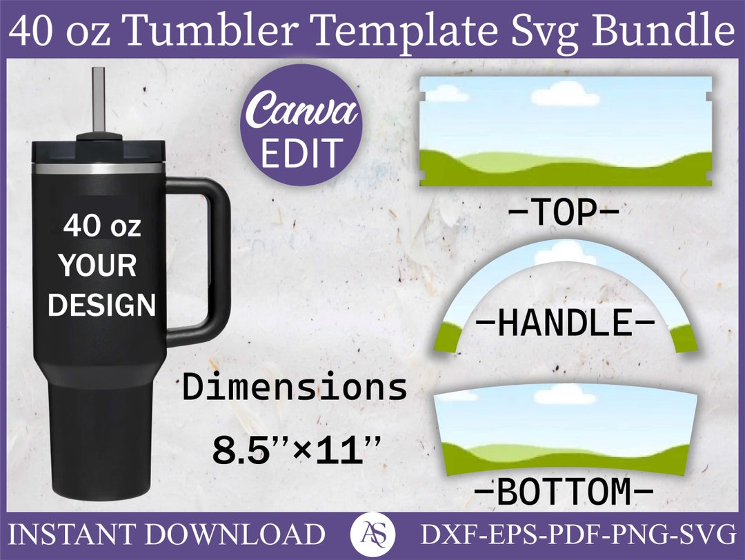 40 Oz Tumbler Template, 40 Oz Tumbler Sublimation Template, 40 Oz