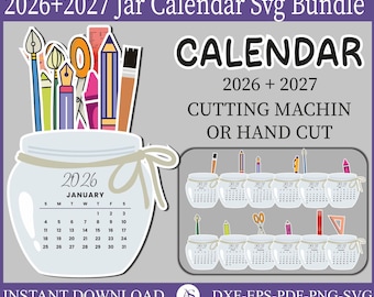カレンダー svg、瓶カレンダー svg、デスクトップカレンダー svg、印刷可能なカレンダー svg、教師用 svg、2026 カレンダー、2027 カレンダー、ミニ卓上カレンダー