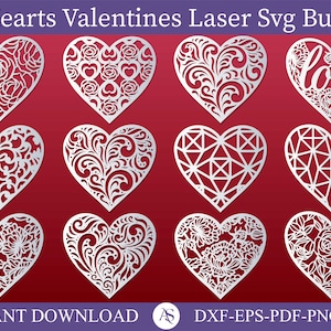 Hearts Svg Bundle, Heart Outline Svg, Heart Cut Files, Heart Clipart, Hearts Svg, Love Svg, Solid Heart Svg, Png, Dxf, Eps, Pdf, Laser cut
