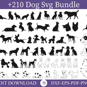 Dog SVG Bundle, Dog PNG Bundle, Dog Clipart, Dog SVG Cut Files for Cricut, Cute Dog Svg, Paw Prints svg, Pet Svg, Dog House svg, Dog Bone