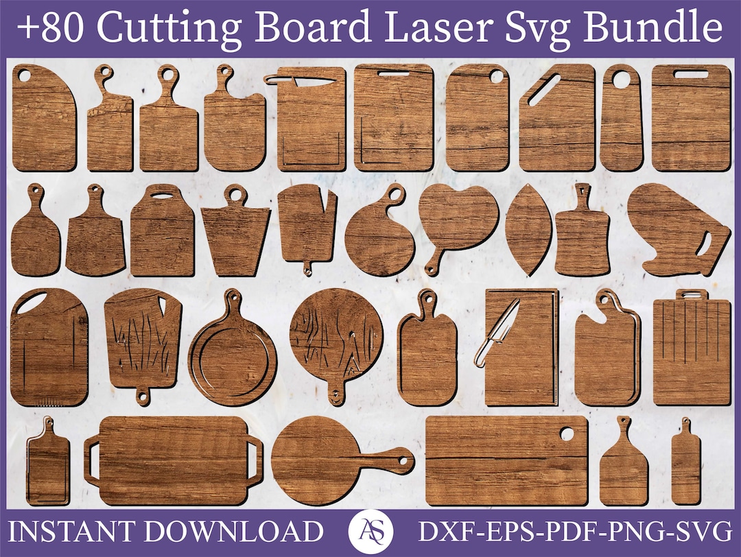 Cutting Board Svg Bundle, Cheese Board, Laser Cut File, Cutting Board ...