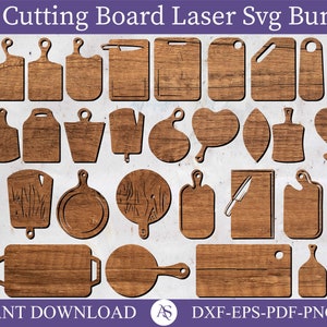 Cutting Board Svg Bundle, Cheese board, Laser cut file, cutting board Svg, Boards for serving dishes, board for bread, kitchen cutting board