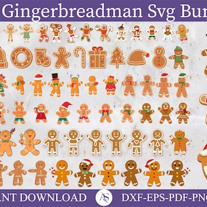 gingerbread man svg, gingerbread woman svg, christmas svg, bundle svgs, layered cut, gingerbread png, gingerbread dxf, gingerbread man eps