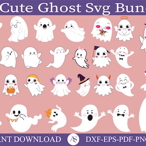 Cute Ghost svg Bundle, Halloween svg, Retro Halloween svg, Ghost Reading, Ghost svg Bundle, Cat Ghost svg, Dog Ghost svg, Spooky Season svg
