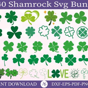 Shamrock svg, Clover svg, Lucky clover svg, st patricks day svg, irish svg, four leaf clover svg, svg files for cricut, St Patrick's Day Svg