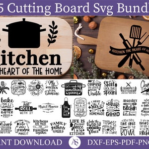 Cutting Board svg Bundle png baking svg kitchen towel svg charcuterie board svg files cricut glowforge laser cut file