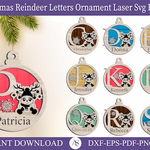 Christmas ornament bundle, Laser-cut bauble designs, Decorative holiday balls, Set of Christmas decorations, Monogram SVG, Glowforge, Cricut
