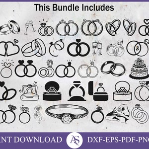 Wedding Ring SVG, Groom Ring Svg, Bride Ring Svg, Ring Svg for Laser ...