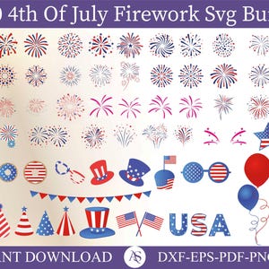 Fireworks SVG Bundle, Firecracker SVG, 4th of July Firework png Bundle, Fireworks Clipart, Firework elements, Independence day, 4th of july