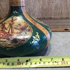 Vintage Carafe in Brown Green Italian Leather - Ship Sea Style