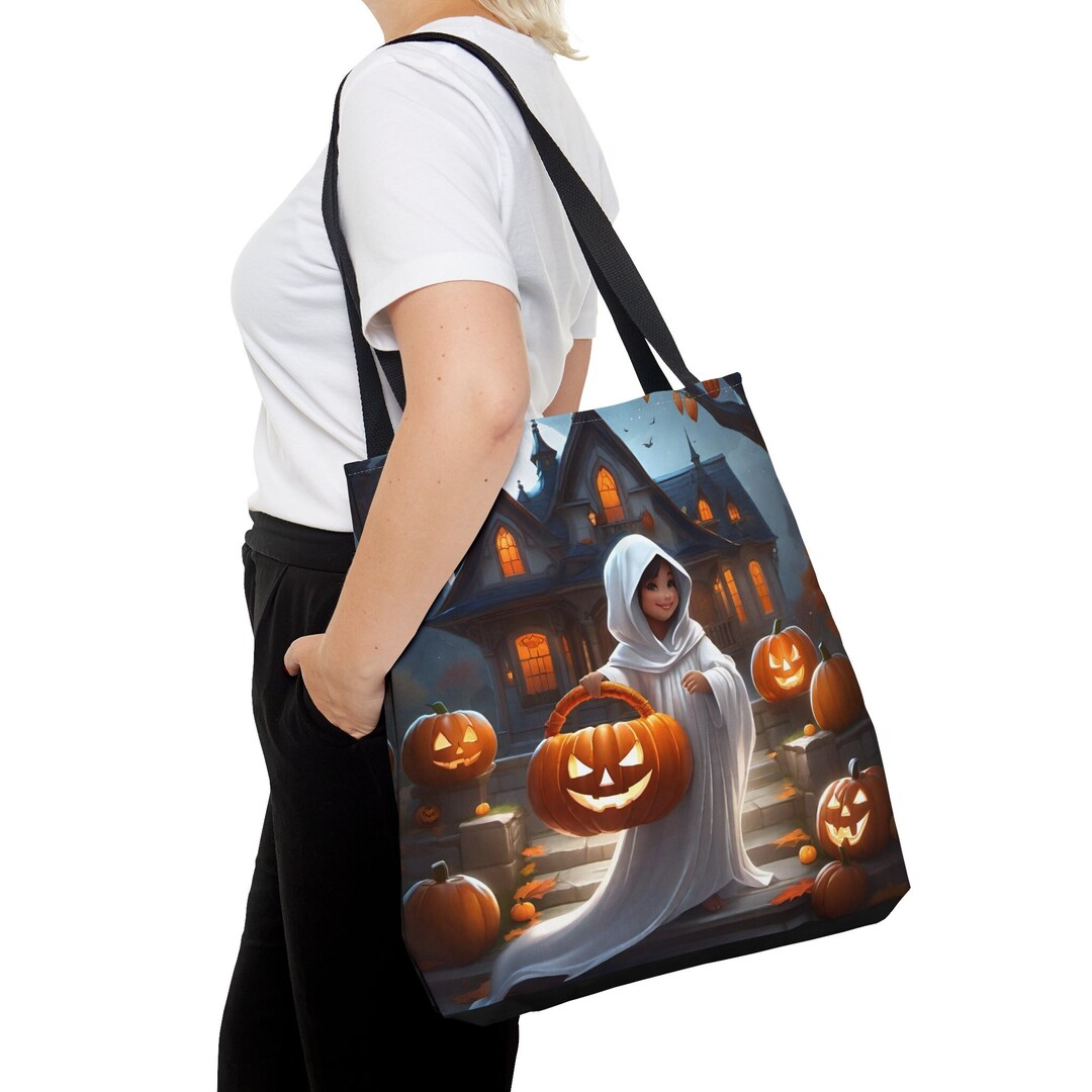 Ghost Halloween Tote Bag Fall Tote Bag Candy Bag Halloween Halloween