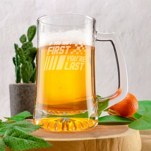 If You Ain&#39;t First, You&#39;re Last Starburst Beer Mug 25oz, Talladega Nights Ricky Bobby