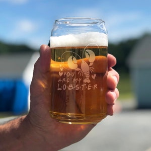 Friends Lobster Can Glass 16oz