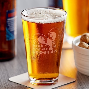 Friends Lobster Pint Glass 16oz