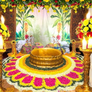 Backdrop | Traditional Indian Decor | Wall Decor | Trending | Festive Decor | Pooja Backdrop | Theme Party | Decor | Festive, Mehndi Decor Indian Wedding Decor Indian Umbrella Indian Decor Mehendi Decor Umbrella Decor Decorative Umbrella Indian Home Decor, Lotus flower housewarming decor pooja cloth backdrop, Peacock Design Backdrop Cloth for Pooja, Housewarming Functions, Traditional Ceremonies etc Purple Shade - Crush Satin Fabric - 8 by 8 ft, Ethnic Cow 3D printed big size lotus design satin
