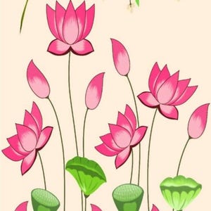 Pink Parrot Lotus Backdrop Curtain Puja Polyester Drapes Ganpati Mandap Decoration Indian Home Diwali Pooja Temple Decoration Photo Props