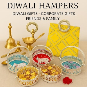 Decorative Pichwai Trays 6" | Indian Festival decor | Return Gifts | Pichwai Trays | Housewarming | Half Saree gifting trays | Diwali Gifts, Indian Cow Pichwai Decorative Tray, Gold Metal Pooja Thali, Housewarming Gift, Temple Decor, Return Gifts for Diwali & Weddings, Sangeet Favors|Indian Earrings|Mehendi Favors|Unique Indian favors|Bridesmaid Gifts|Indian Bridesmaid|Indian Bachelorette|Mehndi favors, Handmade peacock Kolam Diya stand/Pooja Decoration Item - House warming Gift, Pooja Decor