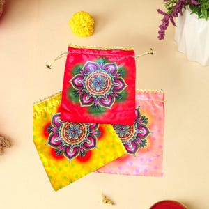 Potli bags-Mandala potli bags bulk-Indian Wedding gifts-Pooja return gifts bag-Indian return gifts-vrahlakshmi gifts-nikah gifts-Puja favors