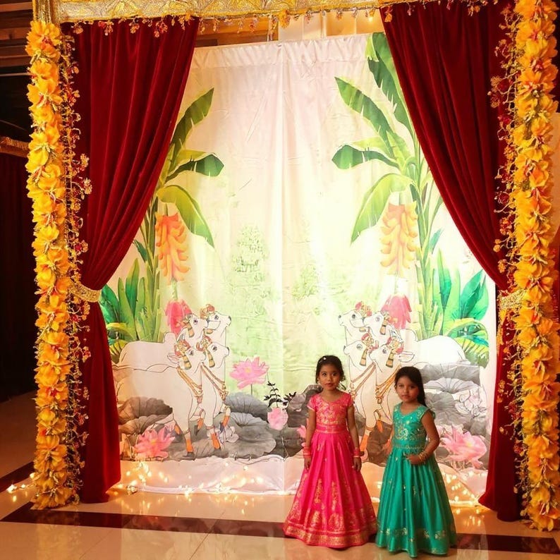 Ethnic Cow 3D printed big size lotus design satin Backdrop Cloth/ Back drop for weddings/ events/ festivals/ partywear, Kites|Indian Kite Decor|Woolen Kite|Mehendi Decor|Haldi Decor|Indian Wedding Decor|Makar Sankranti|Kite Decoratons!Lohri, Indian Festive Backdrop/ Pooja backdrop/ Diwali Decor / Indian Backdrop Cloth / Pooja decoration / Housewarming Decorative Backdrop Cloth, Fabric Garlands Backdrop with pichwai cloth Set For Puja Decor Wedding South Indian Wedding ceremony House warming