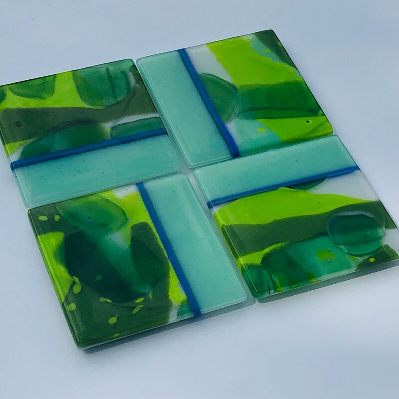 Fused Glass Coasters Etsy Fused Glass Coasters Etsy