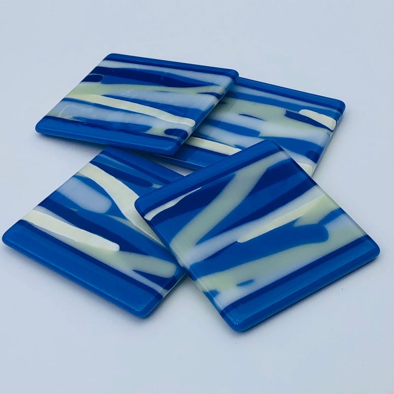 Fused Glass Tiles - Etsy