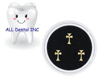 Cross Dental Teeth  Ornament Tooth Gems/ Fashion Teeth Gems Beauty Diamond/ Dental Crystal Teeth Jewelry Gem Decoration Bur/Cross 3pc Gems