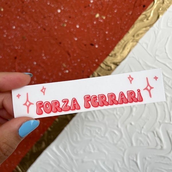 Forza Ferrari | Transparent | F1 Sticker | Charles Leclerc | Carlos Sainz | Ferrari F1 Team