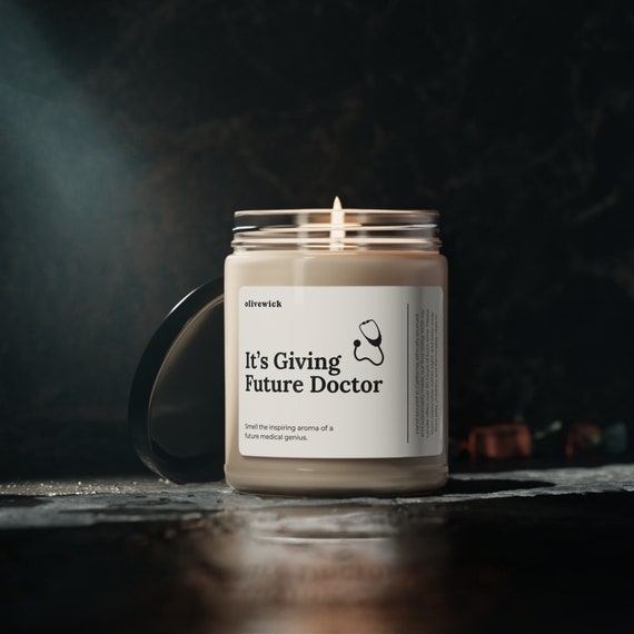 It's Giving Future Doctor Soy Wax Candle, Funny Doctor Gift, Med School Acceptance, Gift For Doctor, Eco Friendly Vegan 9oz Candle Present