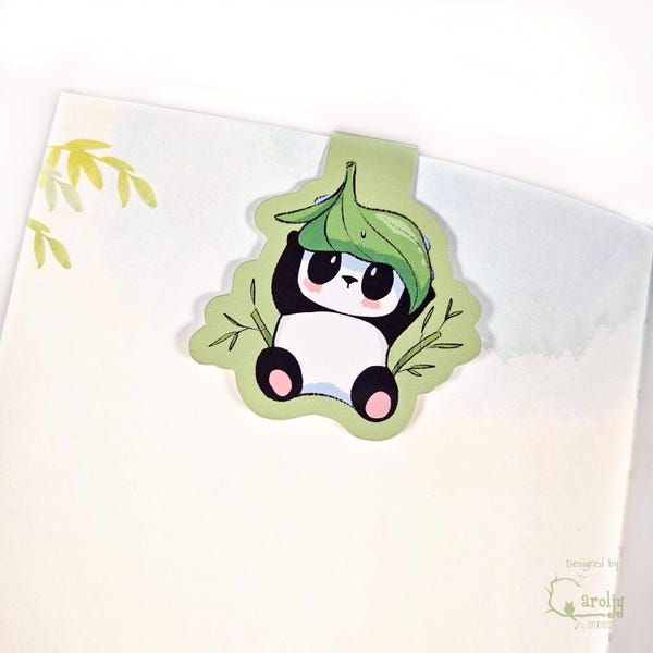 Panda Magnetic Bookmark - Page clip - Page keeper - Magnetic Bookmark - Bookish gift
