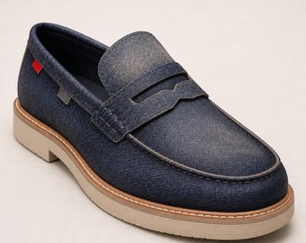 Men’s Leather Slip On Loafers Brown Penny Casual Dress Shoes